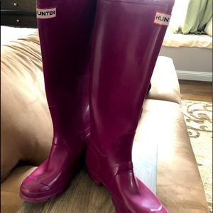Hunter rain boots high top